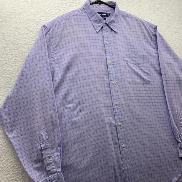 Ralph Lauren Polo Golf Shirt Mens XL X-Large Classic Fit Tattersall Check Preppy - Picture 4 of 13